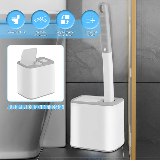 Hygienisk Toalettborste med Engångshuvuden – Touch-Free System