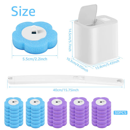 Hygienisk Toalettborste med Engångshuvuden – Touch-Free System